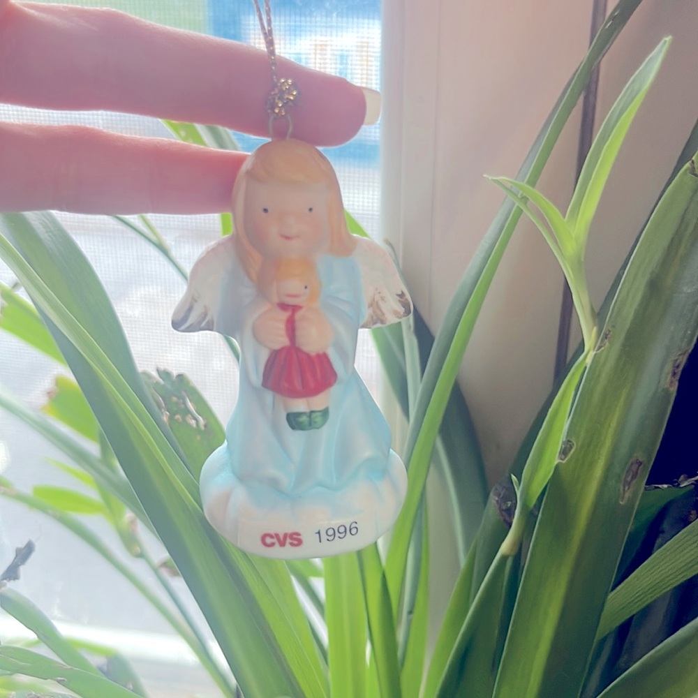 1996 CVS  Vintage Christmas Angel Ornament